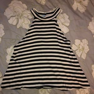 black and white striped tank top